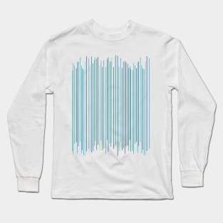 Modern Thin Blue Lines Dancing Long Sleeve T-Shirt